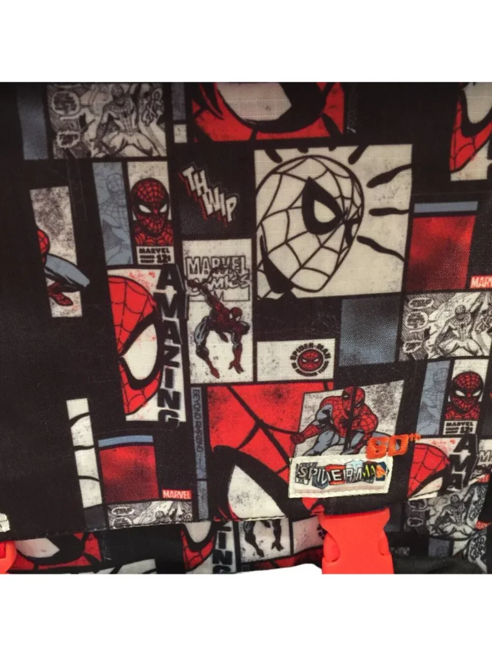Disney Parks BEYOND AMAZING Spiderman Adjustable Backpack Red Black